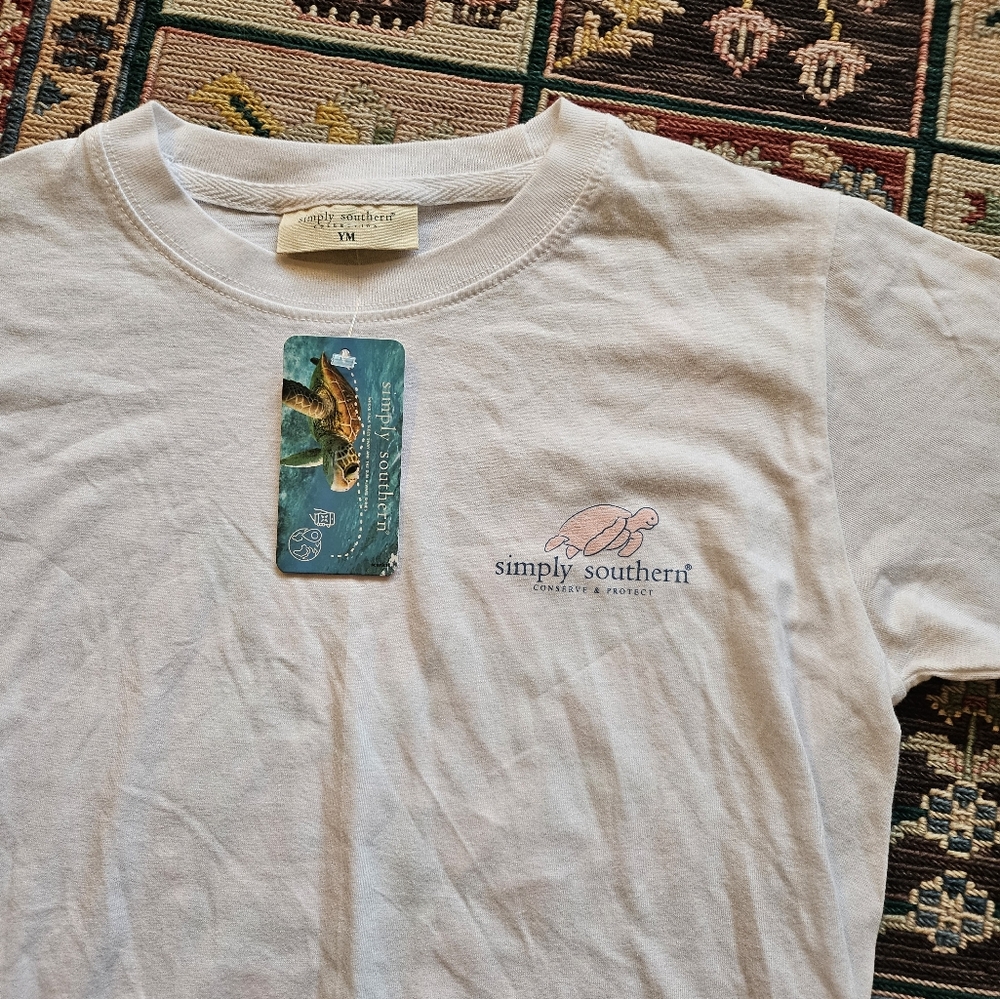 Simply Southern White T-Shirt With Sea Turtle